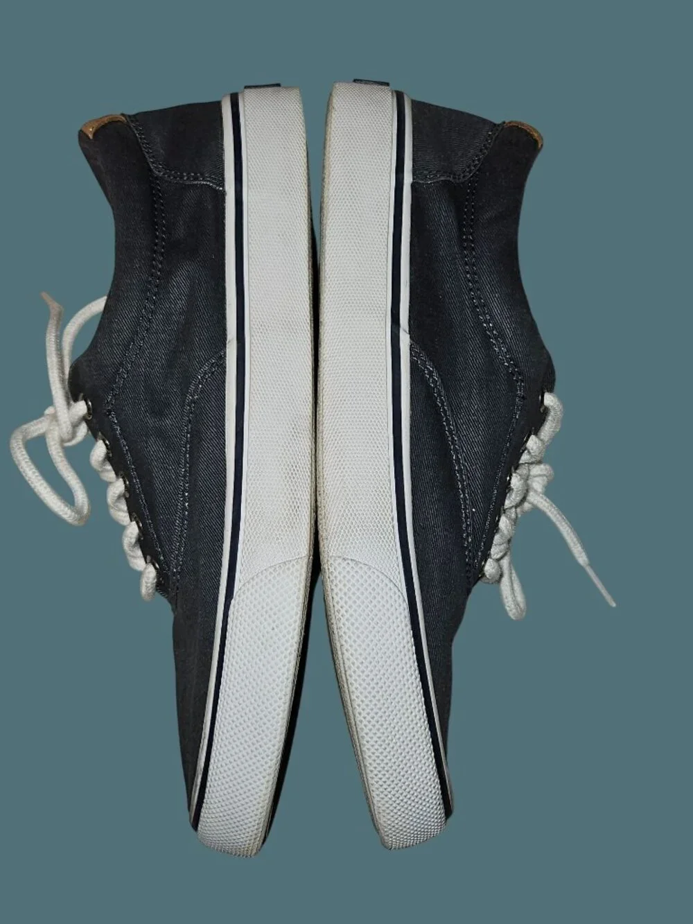 Sperry Top Sider Canvas Nautical Preppy Boat Shoes Men Size 7.5 Womens Size 9